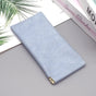 3-Pieces PU Blue Leather Glasses Pouch(18 * 8 CM) - Water Resistant, Soft Lining, Snap Closure, Universal V888-ELOSUNG39222