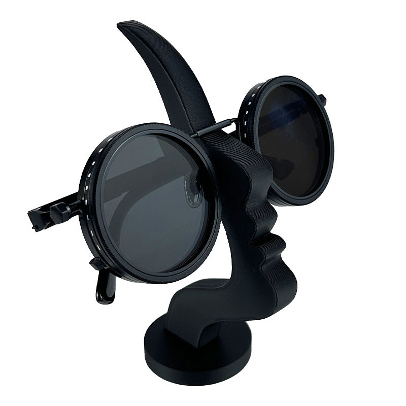 3-Pack Black Abstract Face Eyewear Stand - Sculptural Desk & Nightstand Display (13.7 * 5CM) V888-ELOSUNG39228