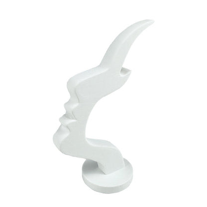 3-Pack White Abstract Face Eyewear Stand - Sculptural Desk & Nightstand Display (13.7 * 5CM) V888-ELOSUNG39229