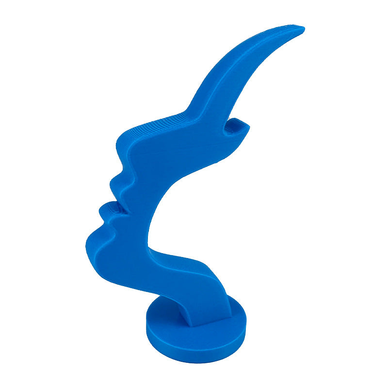 3-Pack Blue Abstract Face Eyewear Stand - Sculptural Desk & Nightstand Display (13.7 * 5CM) V888-ELOSUNG39230