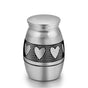 6-Pack 25x16mm Heart Pattern Mini Keepsake Urn - Steel Ashes Memento for Beloved Pets V888-ELOSUNG39239