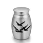 6-Pack 25x16mm Flying Bird Engraved Mini Keepsake Urn - Steel Ashes Memento for Cats Dogs V888-ELOSUNG39241
