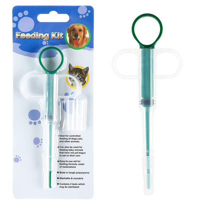 5-Pack 160mm Green Pet Pill Shooter - Soft Silicone Tip Feeder for Cats Dogs V888-ELOSUNG39245