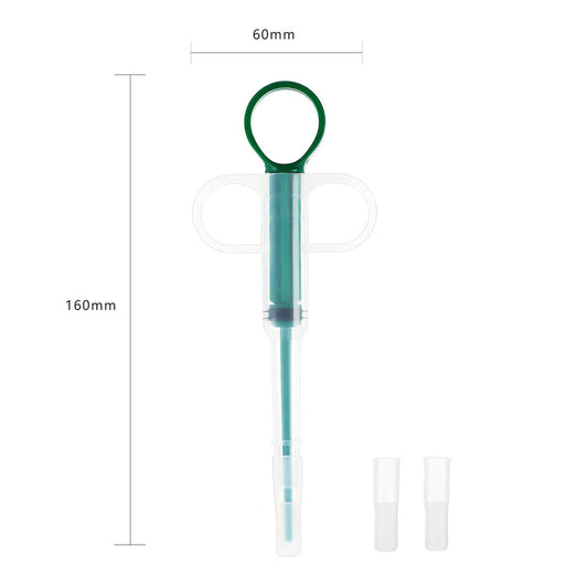 5-Pack 160mm Blue Pet Pill Shooter - Soft Silicone Tip Feeder for Cats Dogs V888-ELOSUNG39246