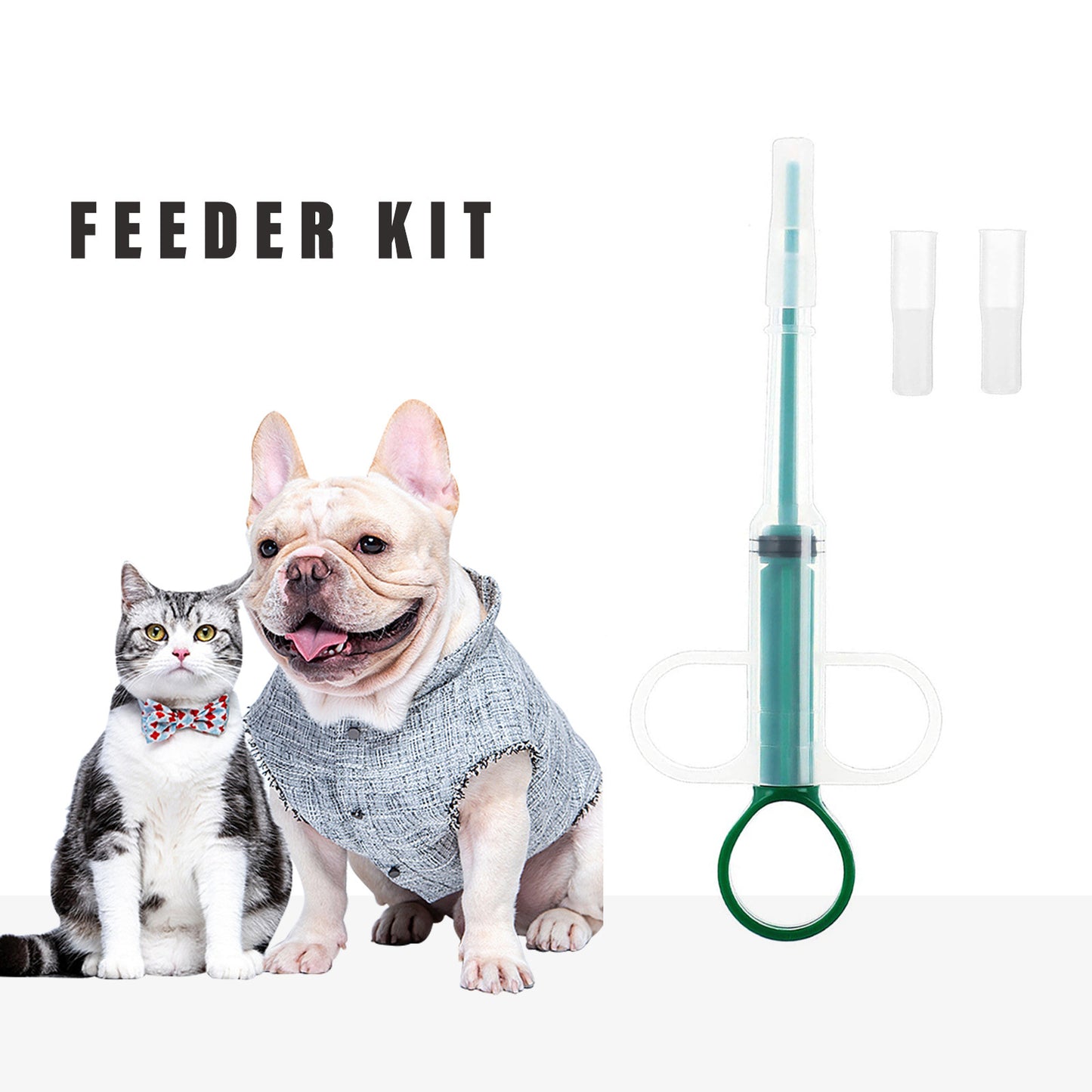 5-Pack 160mm Blue Pet Pill Shooter - Soft Silicone Tip Feeder for Cats Dogs V888-ELOSUNG39246