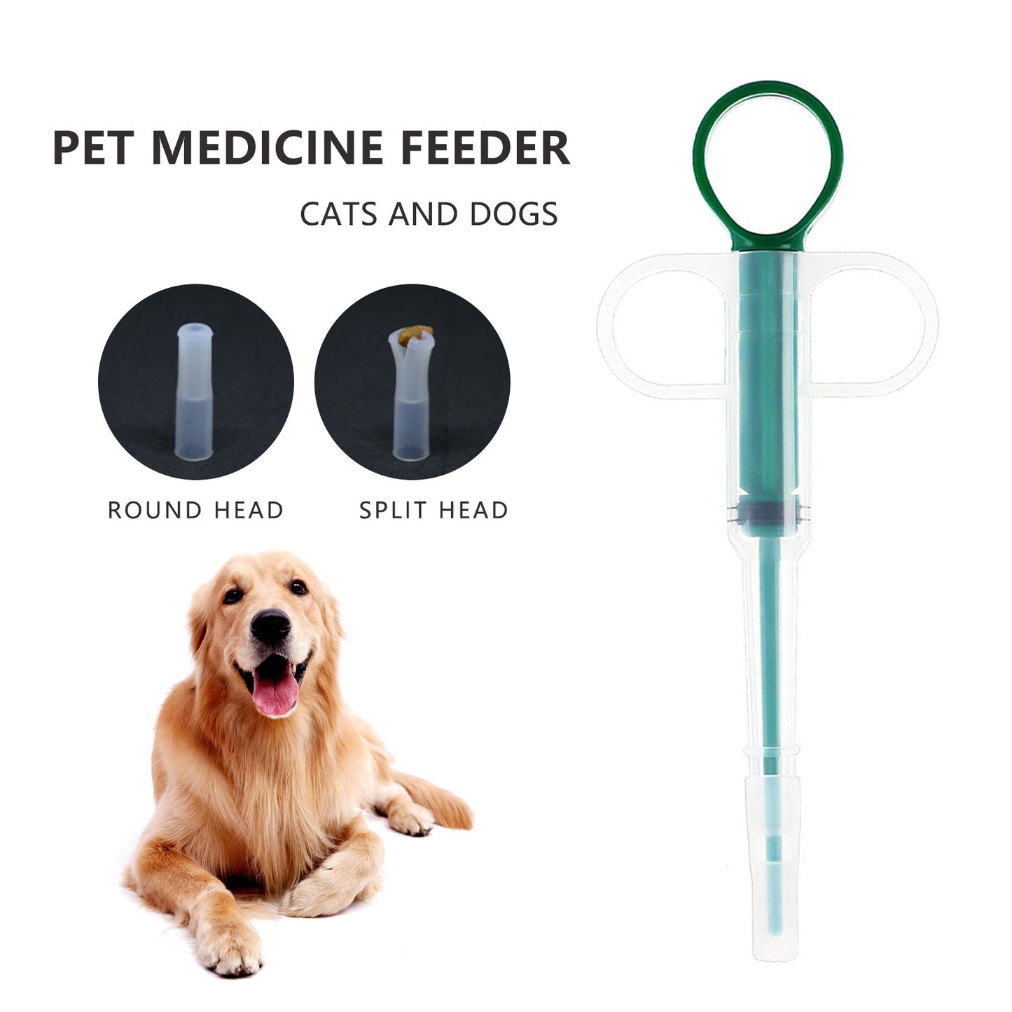 5-Pack 160mm Blue Pet Pill Shooter - Soft Silicone Tip Feeder for Cats Dogs V888-ELOSUNG39246