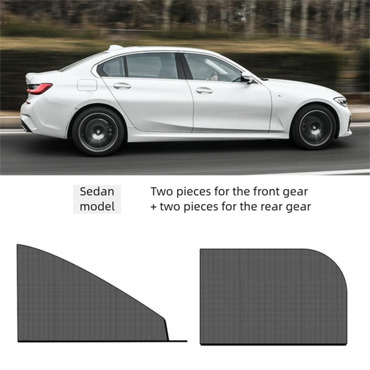 4PCS Car Curtain Screen Mosquito Net for Sedan(2 Front + 2 Rear) - Anti-mosquito Shade in Summer, Sun V888-ELOSUNG39264