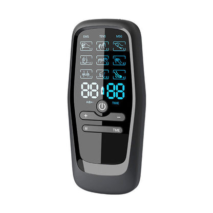 Dual Channel EMS TENS Microcurrent Massager Device with 9 Modes Pain Relief Stimulator & 4 Pairs of Patches V888-ELOSUNG39271