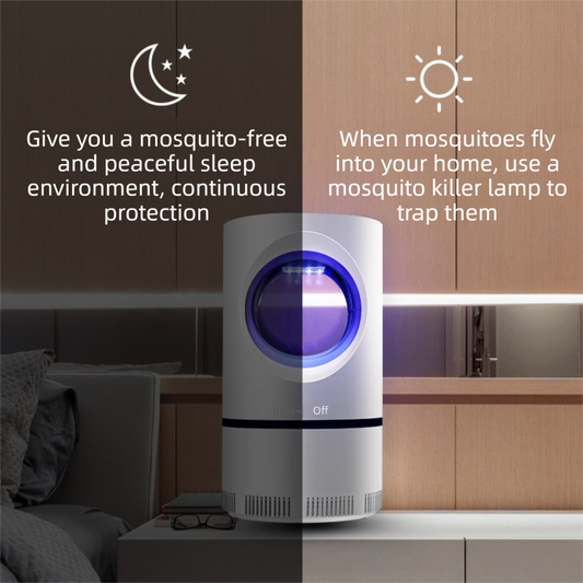 2-Pack Silent UV LED Mosquito Killer Lamp - Indoor Physical Insect Trap & Fly Catcher with USB Power for Home V888-ELOSUNG39275
