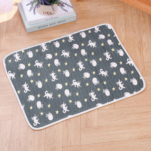 2-Pack Black Cat Pet Summer Cooling Latex Pad (XL Size: 70*50cm) - Breathable Ice Silk & Latex-Filled Dog Bed V888-ELOSUNG39295