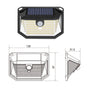 2-Pack Solar Motion Sensor Wall Light(178-Bead LED) - 3 Lighting Modes, IP64 Waterproof, Three-Sided V888-ELOSUNG393678