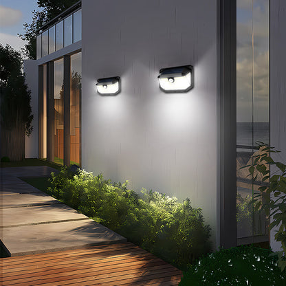 2-Pack Solar Motion Sensor Wall Light(230-Bead LED) - 3 Lighting Modes, IP64 Waterproof, Three-Sided V888-ELOSUNG393679