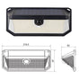2-Pack Solar Motion Sensor Wall Light(416-Bead LED) - 3 Lighting Modes, IP64 Waterproof, Three-Sided V888-ELOSUNG393681