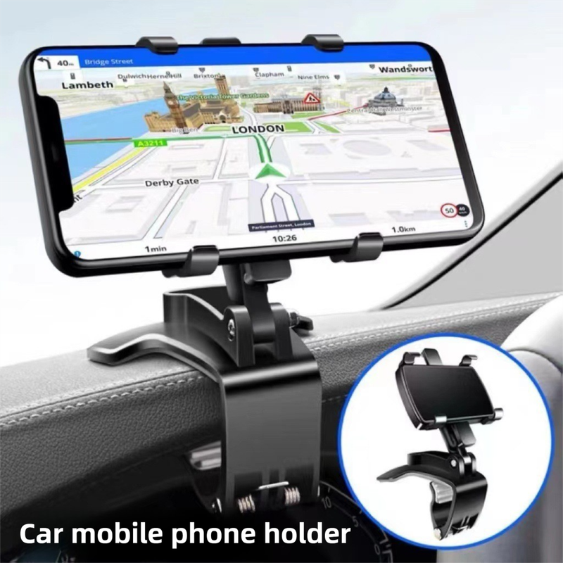 2-Pack Multi-Function 360 degrees ABS Rotating Car Phone Holder - Universal Clip Mount for Dashboard, V888-ELOSUNG393685