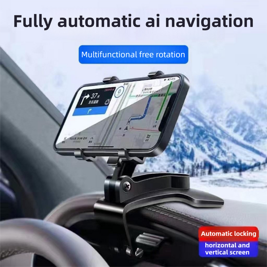2-Pack Multi-Function 360 degrees ABS Rotating Car Phone Holder - Universal Clip Mount for Dashboard, V888-ELOSUNG393685