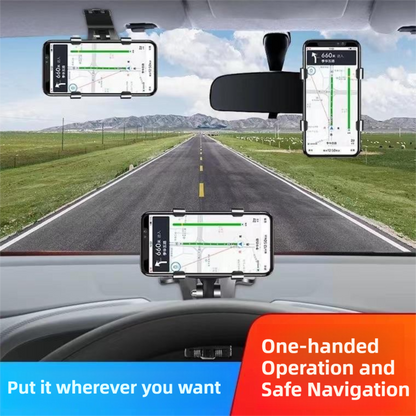 2-Pack Multi-Function 360 degrees ABS Rotating Car Phone Holder - Universal Clip Mount for Dashboard, V888-ELOSUNG393685