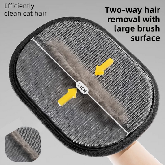2-Pack Pet Hair Removal Tool (24x18CM) - Reusable Static Removal Gloves, Double-Sided Grooming Gloves for V888-ELOSUNG39389