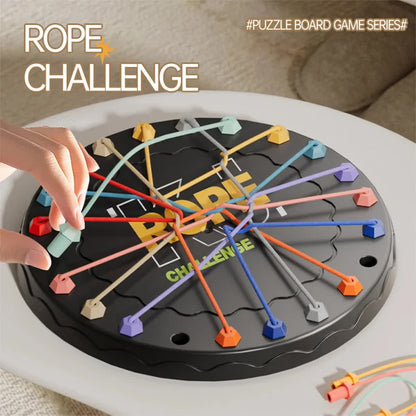 Rope Tangle Challenge Game (23x23CM) - Logic & Focus Educational Toy, Critical Thinking Puzzle for Kids & V888-ELOSUNG39390