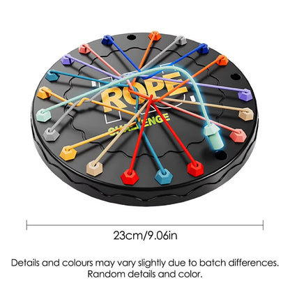 Rope Tangle Challenge Game (23x23CM) - Logic & Focus Educational Toy, Critical Thinking Puzzle for Kids & V888-ELOSUNG39390