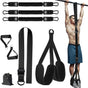 Black (225lb)Heavy Duty Pull-Up Assist Strap System With Foam Handles - Adjustable Resistance Trainer for V888-ELOSUNG39402