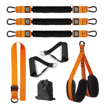 Orange (225lb)Heavy Duty Pull-Up Assist Strap System With Foam Handles - Adjustable Resistance Trainer for V888-ELOSUNG39403