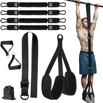 Black (300lb)Heavy Duty Pull-Up Assist Strap System With Foam Handles - Adjustable Resistance Trainer for V888-ELOSUNG39404