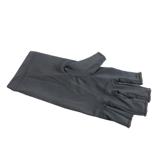 5-Pair Black UV Protection Fingerless Gloves for Nail Art Curing and Cycling Sun Protection - Made of V888-ELOSUNG39413