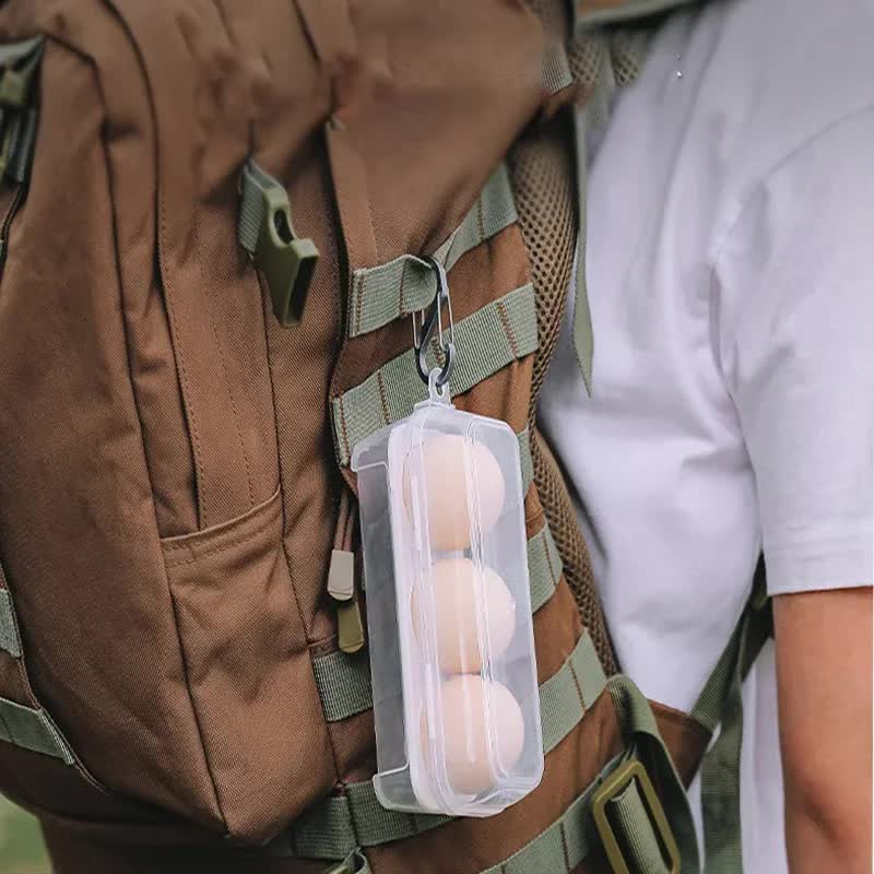 4 Pack Portable 8-Grid Shockproof Eggs Box With Egg Holder- Clear PP Plastic Storage Box, Secure Lock, V888-ELOSUNG39440