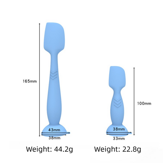4-Pack Blue Small Silicone Ointment Applicator Spatulas(10 CM x 3.3 CM) - Cream Spreader with Suction Base, V888-ELOSUNG39472