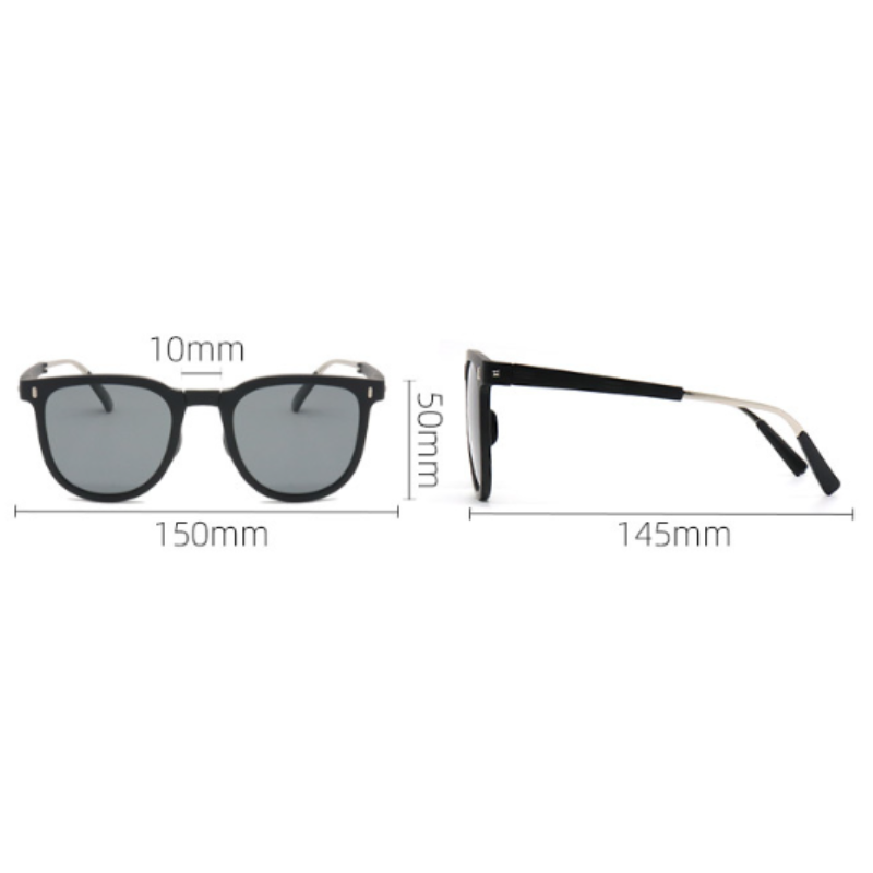 Ultra-Light Foldable TR Sunglasses for Women with Storage Bag - 15 degrees Adjustable Temples & Premium V888-ELOSUNG39484