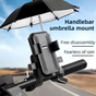 2-Pack Shock-Absorbing and Non-Slip Handlebar Phone Holder with Detachable Mini Umbrella - Waterproof & V888-ELOSUNG39487