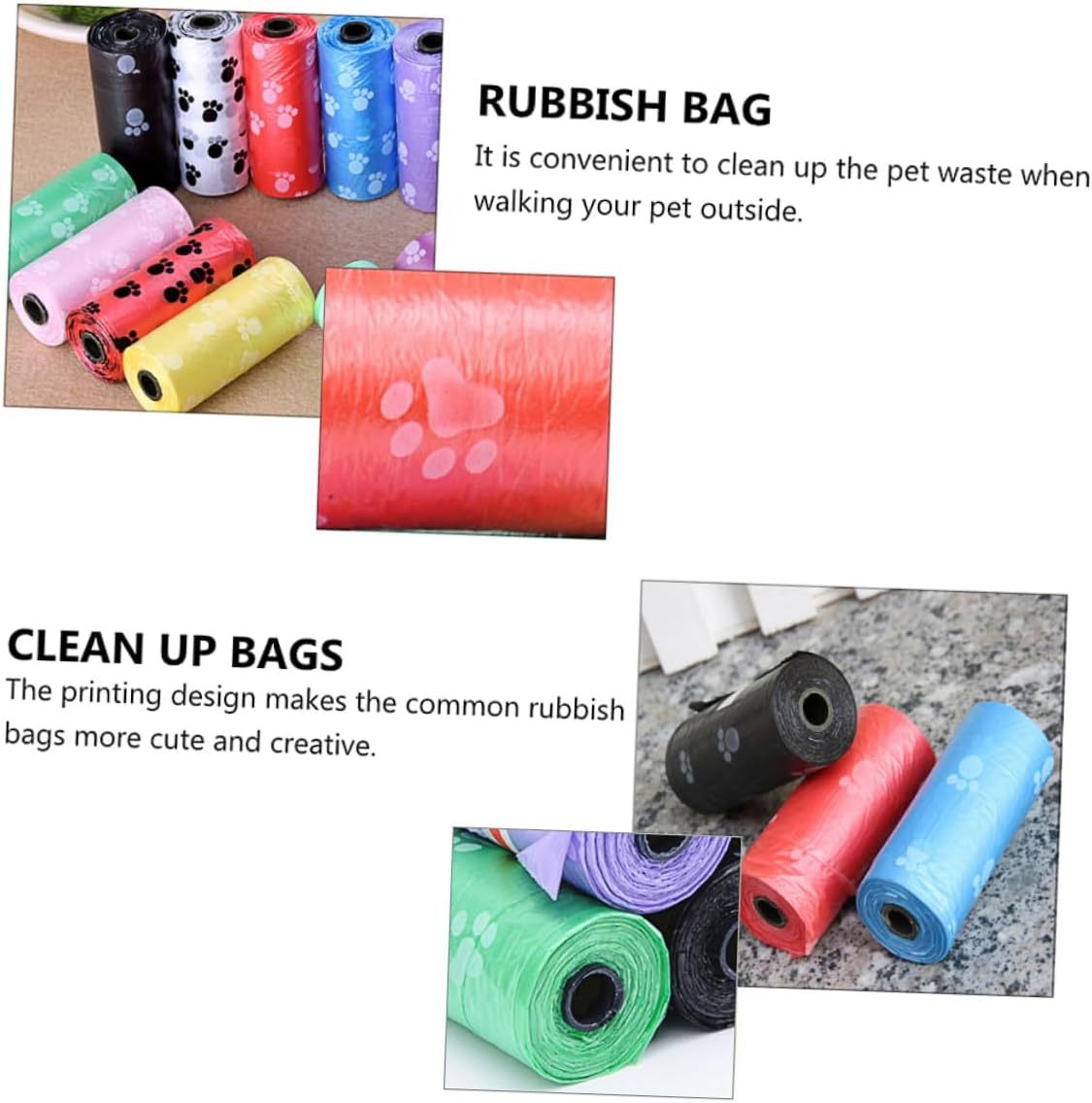 150-Count Biodegradable Dog Poop Bags with Bone Dispenser - Extra Thick Leak-Proof Pet Supplies V888-ELOSUNG39489