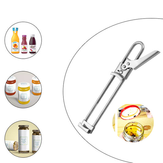 2-Pack Adjustable Stainless Steel Jar Opener and Bottle Cap Remover - Universal Lid Gripper for Sauces and V888-ELOSUNG39548