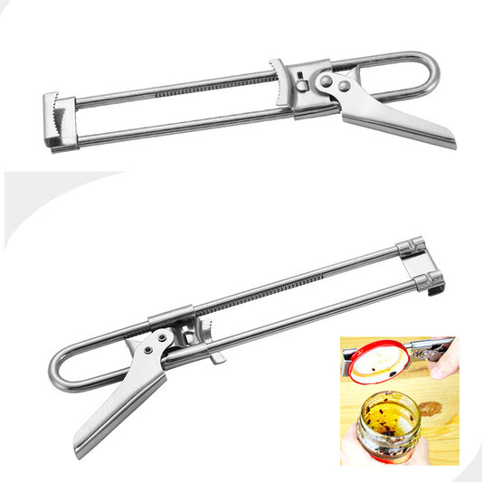 2-Pack Adjustable Stainless Steel Jar Opener and Bottle Cap Remover - Universal Lid Gripper for Sauces and V888-ELOSUNG39548