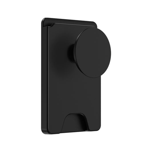 2-Pack 2-in-1 Black Magnetic Card Wallet Integrated Pop Airbag Stand(9.5x6x0.8 CM) - Including Magnetic Ring, V888-ELOSUNG39552