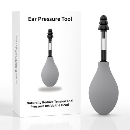 Grey Portable Manual Ear Massager - Natural Relief and Decompression Tool, Inner Ear Pressure Stimulator V888-ELOSUNG39597