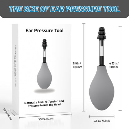 Black Portable Manual Ear Massager - Natural Relief and Decompression Tool, Inner Ear Pressure Stimulator V888-ELOSUNG39598
