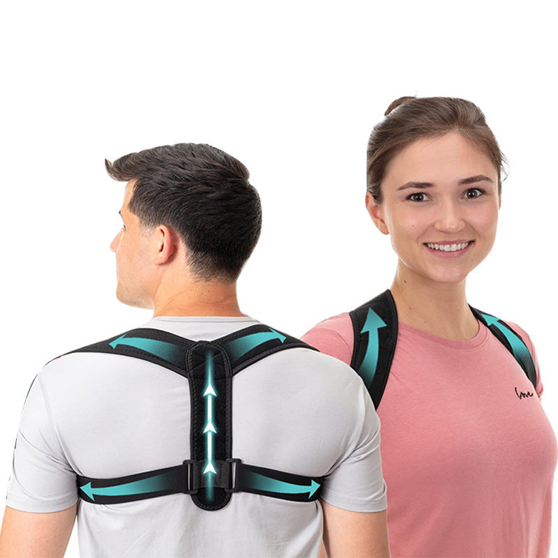 Universal Adjustable Posture Corrector Brace (Fits 30''-43'' Chest) - Back Support Strap for Men and Women V888-ELOSUNG39599