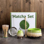 Gradient Green Ceremony 5-Piece Matcha Ceramic Tool Set - Gift Box with Whisk (Chasen), Whisk Holder (Chasen V888-ELOSUNG39602