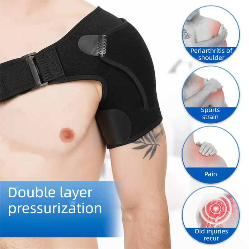 Adjustable Neoprene Sports Shoulder Brace - Compression Support for Dislocation, Strain Prevention, and V888-ELOSUNG39607