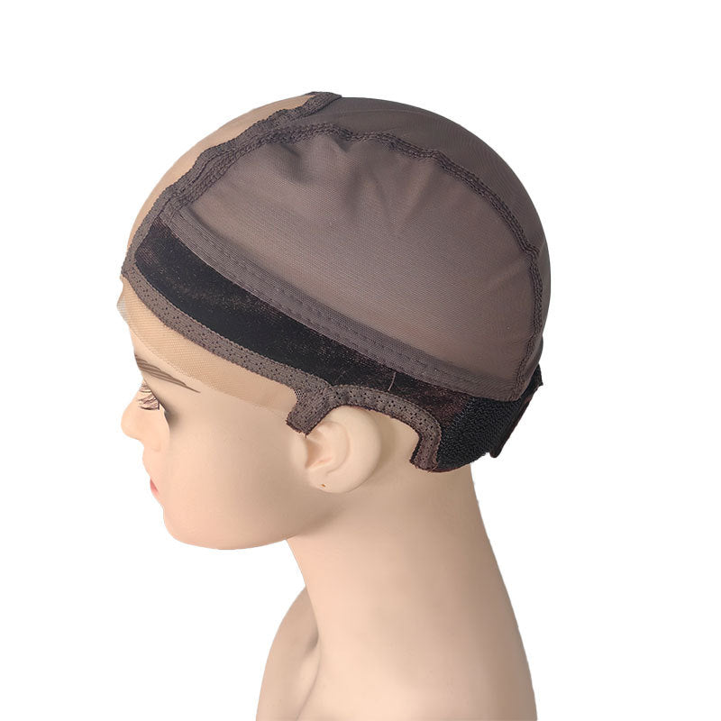 2-Pack Dark Brown U-Part Open-Ear Wig Cap with 4x5 Inch Double Velvet Lace - Comfort & Stability, for Wig V888-ELOSUNG39609