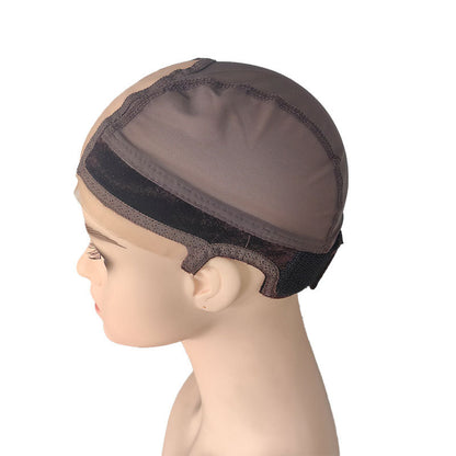 2-Pack Dark Brown U-Part Open-Ear Wig Cap with 4x5 Inch Double Velvet Lace - Comfort & Stability, for Wig V888-ELOSUNG39609