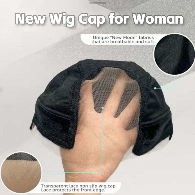 2-Pack Beige U-Part Open-Ear Wig Cap with 4x5 Inch Double Velvet Lace - Comfort & Stability, for Wig Making V888-ELOSUNG39610