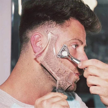 4-Pack Dual-Sided Beard Shaping Tool - Template Comb Set for Cheek, Neckline, and Jawline Grooming V888-ELOSUNG39614