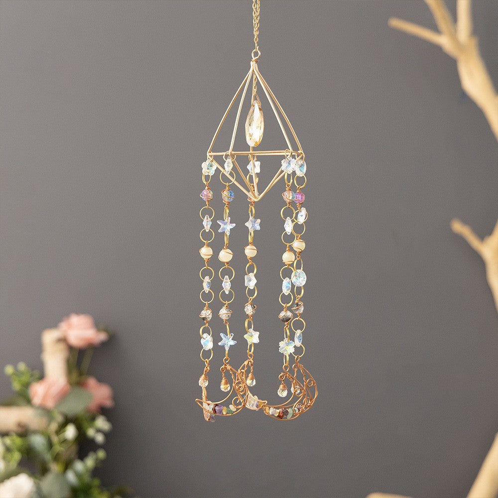 Mayday Handmade Agate Slice Prism - Multi-Faceted Crystal for Decorative Light Reflection V888-ELOSUNG39639