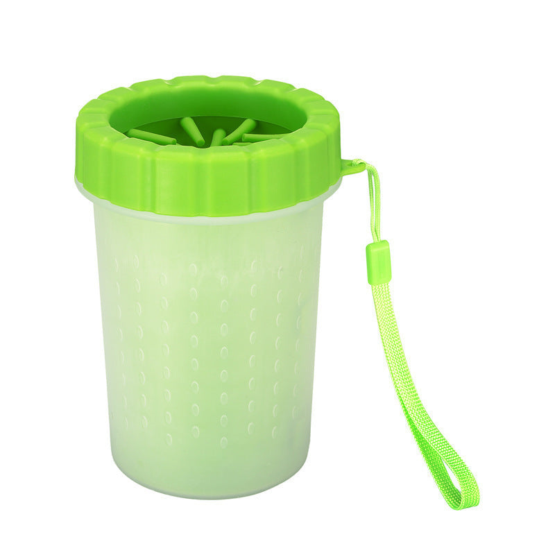 Green Large Size Quick & Easy-Clean Dog Paw Cleaner Cup - PP+TPR Material, Gentle Pet Grooming Tool V888-ELOSUNG39655