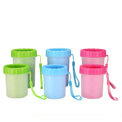 Blue Small Size Quick & Easy-Clean Dog Paw Cleaner Cup - PP+TPR Material, Gentle Pet Grooming Tool V888-ELOSUNG39656