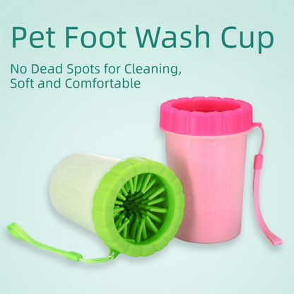 Pink Large Size Quick & Easy-Clean Dog Paw Cleaner Cup - PP+TPR Material, Gentle Pet Grooming Tool V888-ELOSUNG39659