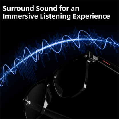 Black Ultra-Light AI Smart Sunglasses - Immersive Stereo Sound, Clear Noise Reduction, IPX Waterproof, V888-ELOSUNG396780