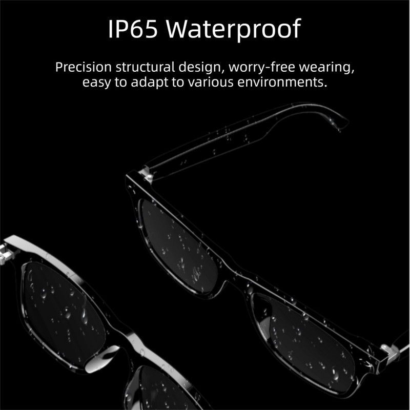 Black Ultra-Light AI Smart Sunglasses - Immersive Stereo Sound, Clear Noise Reduction, IPX Waterproof, V888-ELOSUNG396780